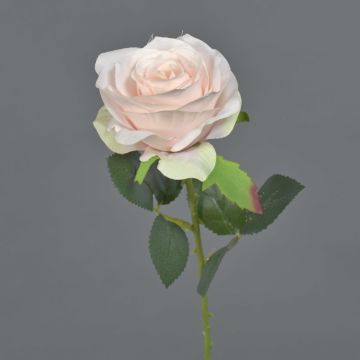 Textilní květina růže SIMONY, světle růžová, 45cm, Ø8cm
