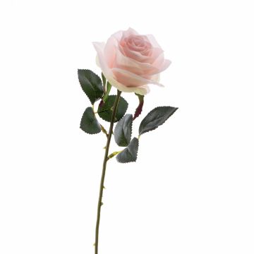 Textilní květina růže SIMONY, světle růžová, 45cm, Ø8cm