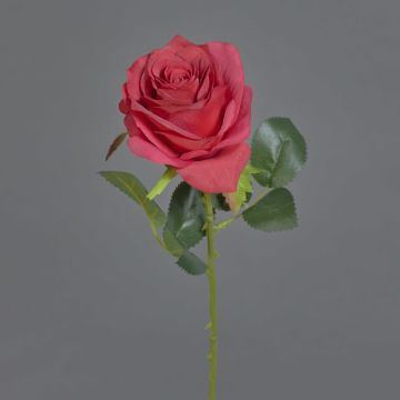 Textilní květina růže SIMONY, červená, 45cm, Ø8cm