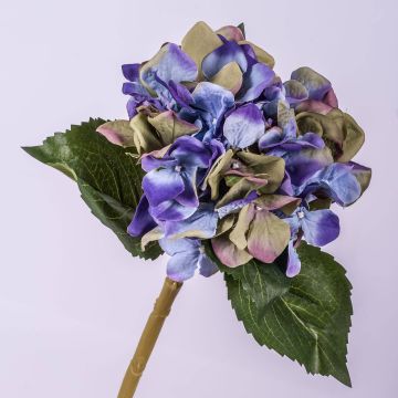 Umělá hortenzie GABRIELLA, modro-zelená, 50cm, Ø18cm