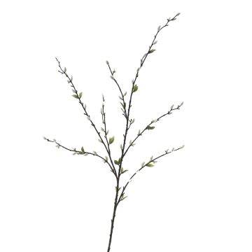 Umělá větev kočičky WALDEMAR, s květy, hnědá, 120cm