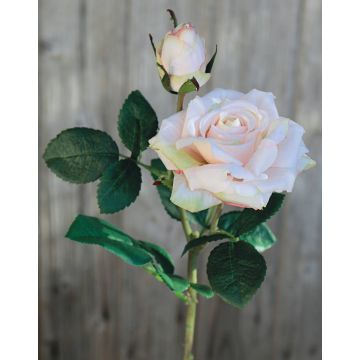 Umělá růže SINJE, světle růžová, 35cm, Ø9cm