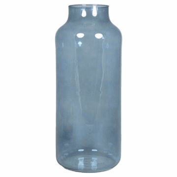 Skleněná stolní váza SIARA ze skla, modro-čirá, 35cm, Ø15cm
