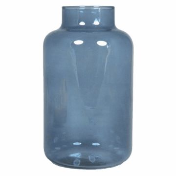 Skleněná stolní váza SIARA ze skla, modro-čirá, 25cm, Ø15cm