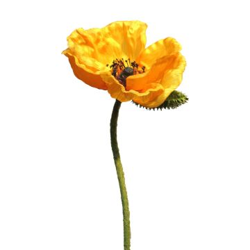 Umělá květina mák ANKANG, oranžovo-žlutá, 70cm