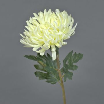 Umělá květina chryzantéma LINGYUN, bílá, 65cm