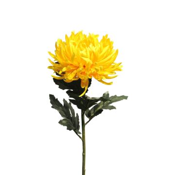 Umělá květina chryzantéma LINGYUN, žlutá, 65cm
