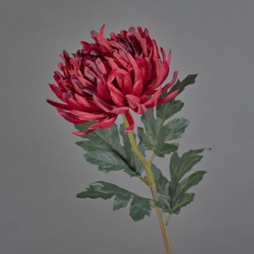 Umělá květina chryzantéma LINGYUN, červená, 65cm
