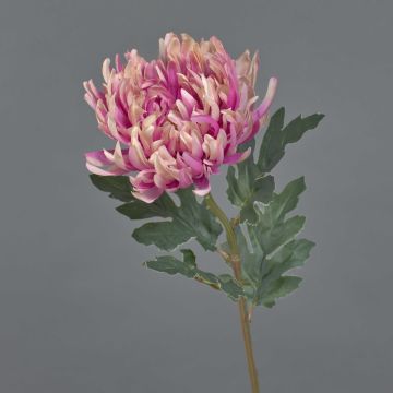 Umělá květina chryzantéma LINGYUN, růžová, 65cm