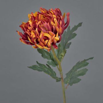 Umělá květina chryzantéma LINGYUN, oranžová, 65cm
