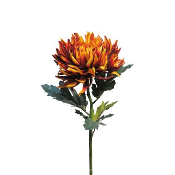 Umělá květina chryzantéma LINGYUN, oranžová, 65cm
