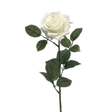 Umělá růže KAILIN, bílá, 65cm