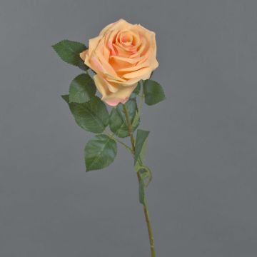 Umělá růže KAILIN, lososově růžová, 65cm