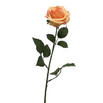 Umělá růže KAILIN, lososově růžová, 65cm