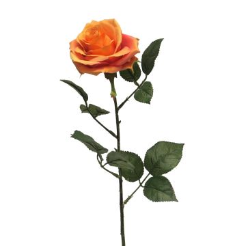 Umělá růže KAILIN, oranžová, 65cm
