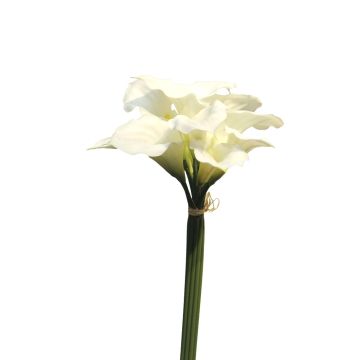 Umělý svazek květiny kaly YONGHENG, krémový, 45cm