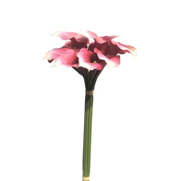 Umělý svazek květiny kaly YONGHENG, fialovo-krémová, 45cm