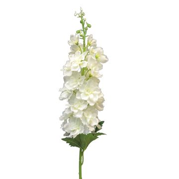 Umělá květina delfinium JINGMUO, bílá, 90cm