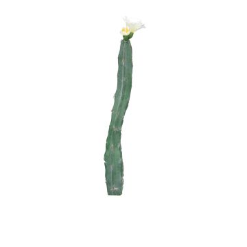 Plastový sloupovitý kaktus ANRAN s květy, zápich, krémová, 35cm