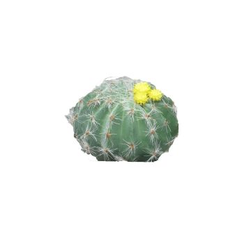 Dekorační ježunka JIAYIN s květinami, zápich, žlutá, 8cm