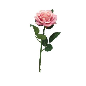 Umělá květina růže YITIAN, starorůžová, 30cm