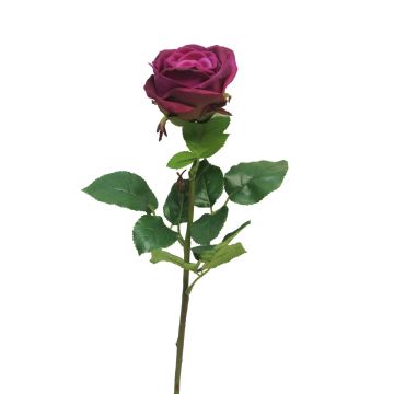 Umělá květina růže JIANHUA, fialová, 70cm