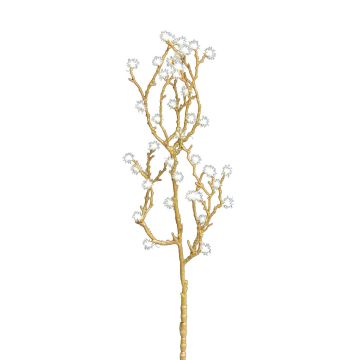 Dekorační větev dětský dech YUHAN, krémová, 70cm