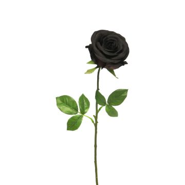 Umělá růže RUYUN, černá, 45cm