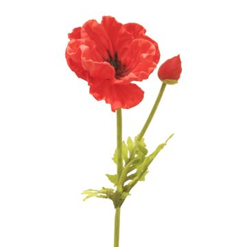 Umělá květina mák HONGYAN, světle červená, 65cm