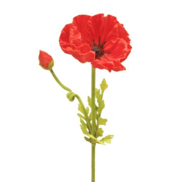 Umělá květina mák HONGYAN, červená, 65cm
