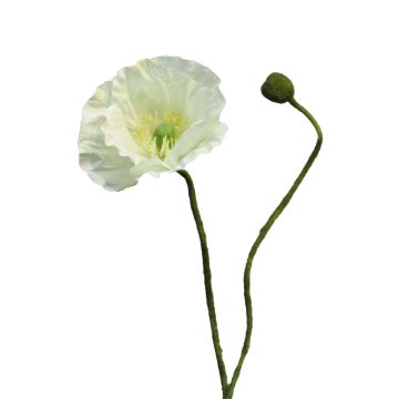 Umělá květina vlčí mák YILAN, bílý, 60cm