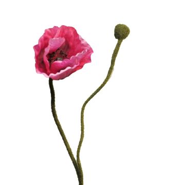 Umělá květina vlčí mák YILAN, růžová, 60cm