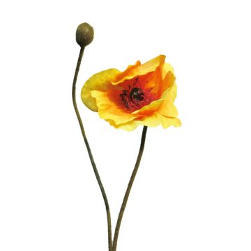 Umělá květina vlčí mák YILAN, oranžovo-žlutý, 60cm
