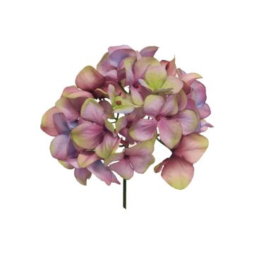 Dekorativní květina hortenzie FUHUA, růžovo-zelená, 25cm