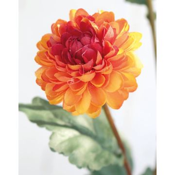 Umělá chryzantéma RYON, oranžová, 70cm, Ø3-5cm