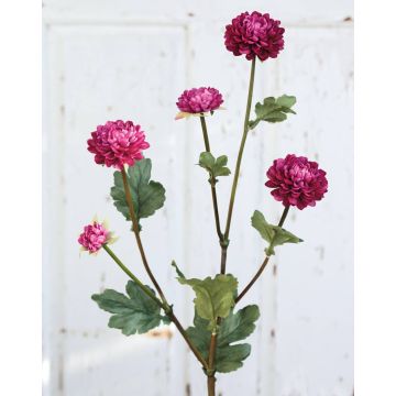 Umělá chryzantéma RYON, tmavě fialová, 70cm, Ø3-5cm