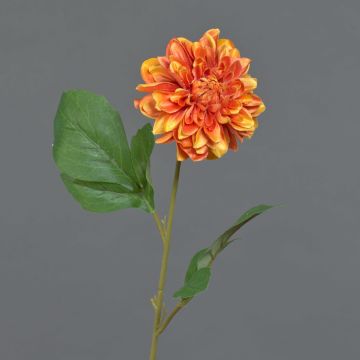 Umělá květina jiřina WANRU, oranžová, 50cm