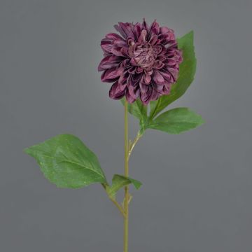 Umělá květina jiřina WANRU, tmavě fialová, 50cm