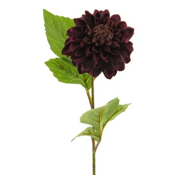Umělá květina jiřina WANRU, tmavě fialová, 50cm