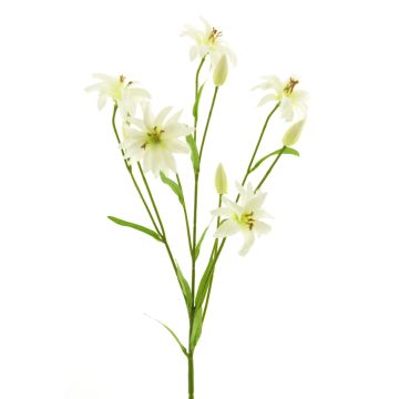 Umělá květina divoká lilie WENHAO, krémová, 95cm