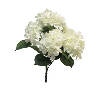 Umělá květina hortenzie LINJIA na zápichu, krémová, 45cm
