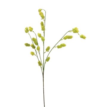 Umělá chmelová větev SHUOLIAN s květy, zelenožlutá, 90cm
