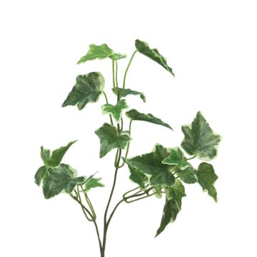 Dekorační větvička břečťanu LANSHUO, zeleno-bílá, 55cm