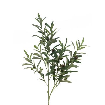 Umělá olivová ratolest CHANG s plody, 100cm