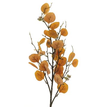 Dekorativní větev eukalyptu YURUO, oranžová, 90cm