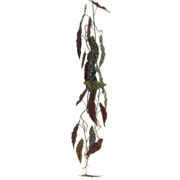 Umělá girlanda begónie maculata ZIHENA, zeleno-bílá, 105cm
