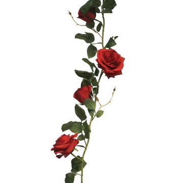 Umělá girlanda z ruží KAILIN, červená, 145cm