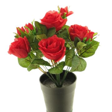 Umělá květina růže ZHIXIAO, červená, 25cm