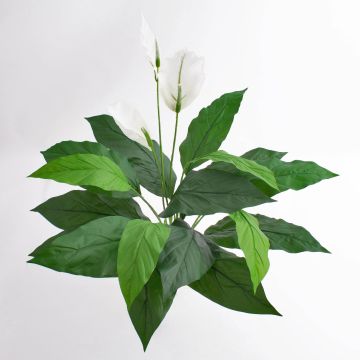 Umělý lopatkovec ROMY s květy, na zápichu, bílá, 70cm