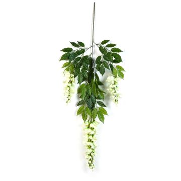 Umělá větvička vistárie LAUREN, s květy, krémová, 85cm